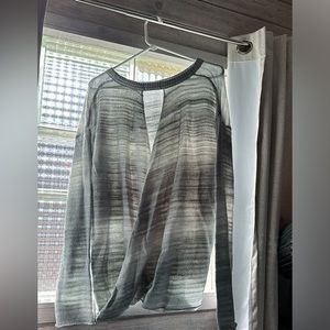 Prana ombré sweater with open back